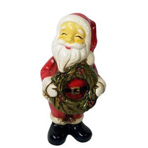 Vintage HF Co Artistically Hand Painted Santa Figure Japan Christmas Figurine